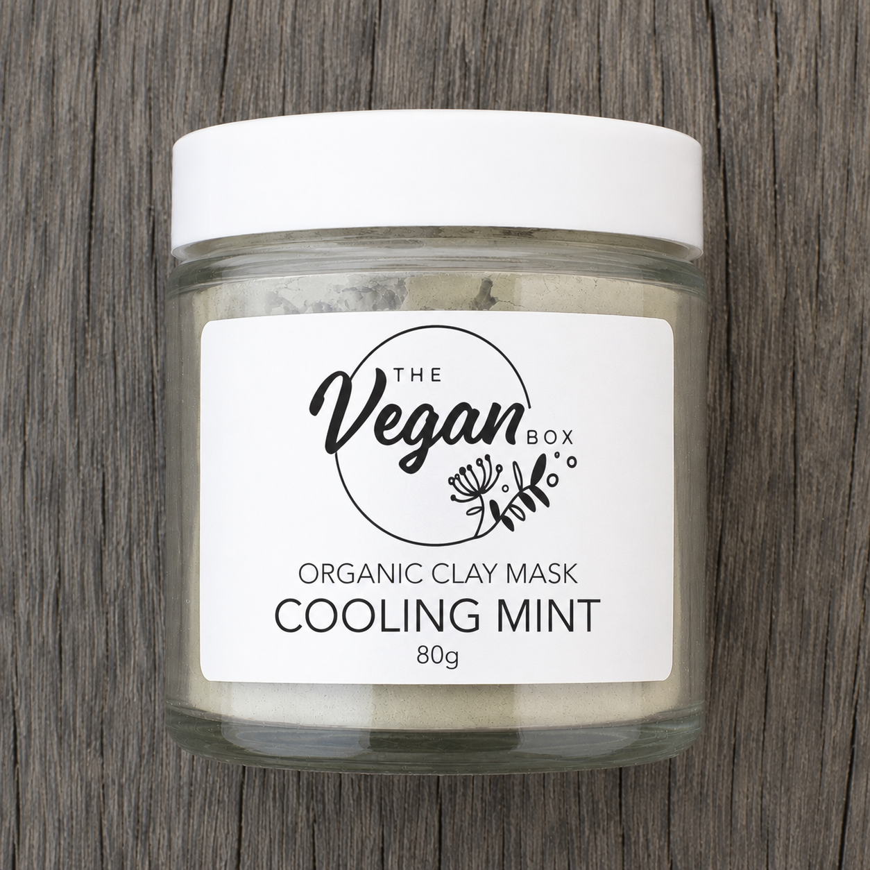 Organic Clay Mask Cooling Mint (glass jar)