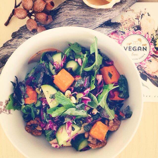 Sweet Potato, Rocket and Mint Salad with Sweet Balsamic Reduction Dressing