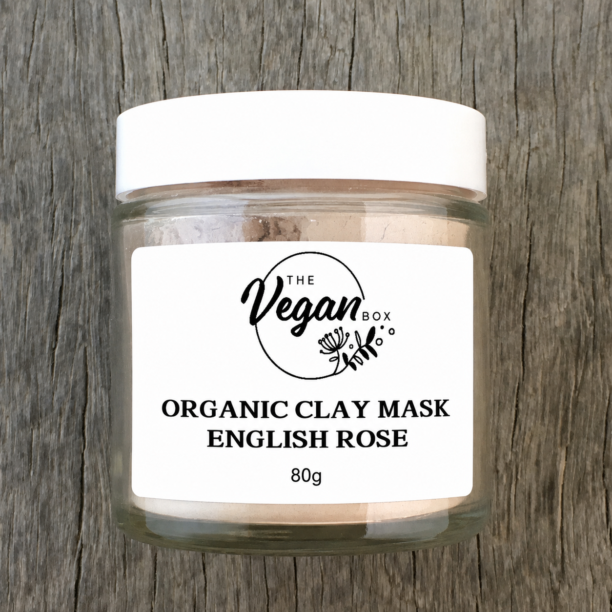 Organic Clay Mask English Rose (glass jar)