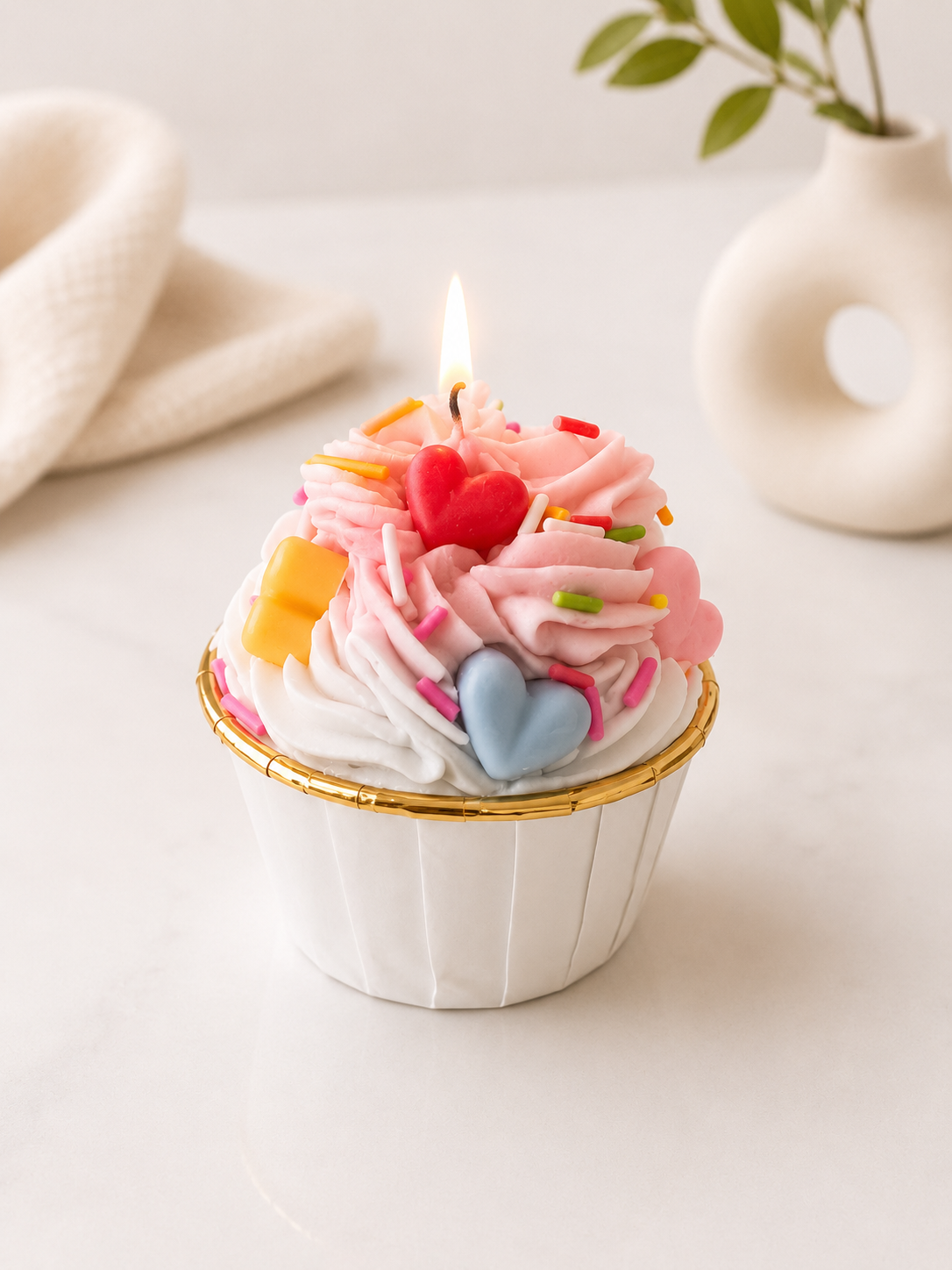 Handmade Candle - Candy Hearts